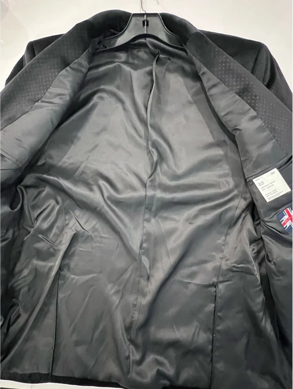 Soul of London Blazer Men’s 42R Black Velvet Sport Coat Jacket Lined